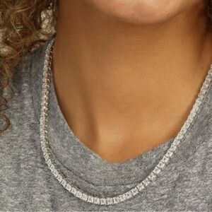 Melinda Maria Lil Queen 18” tennis necklace gold.